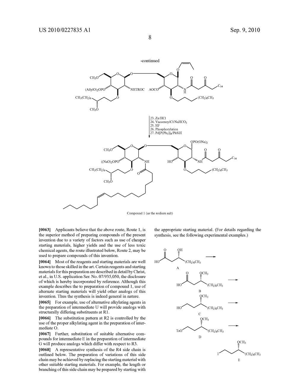 SUBSTITUTED LIPOSACCHARIDES USEFUL IN THE TREATMENT AND PREVENTION OF ENDOTOXEMIA - diagram, schematic, and image 12