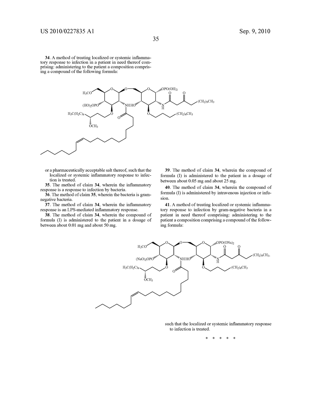 SUBSTITUTED LIPOSACCHARIDES USEFUL IN THE TREATMENT AND PREVENTION OF ENDOTOXEMIA - diagram, schematic, and image 39