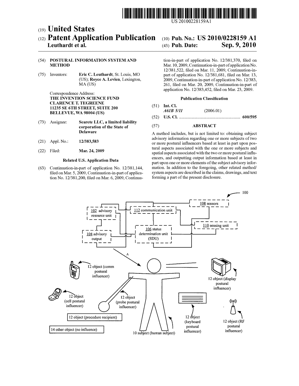 Postural information system and method - diagram, schematic, and image 01