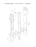 SAGITTAL SAW BLADE WITH A STATIC BAR AND A MOVING DRIVE ROD AND BLADE CROWN, THE BAR HAVING SECONDARY OPENINGS diagram and image