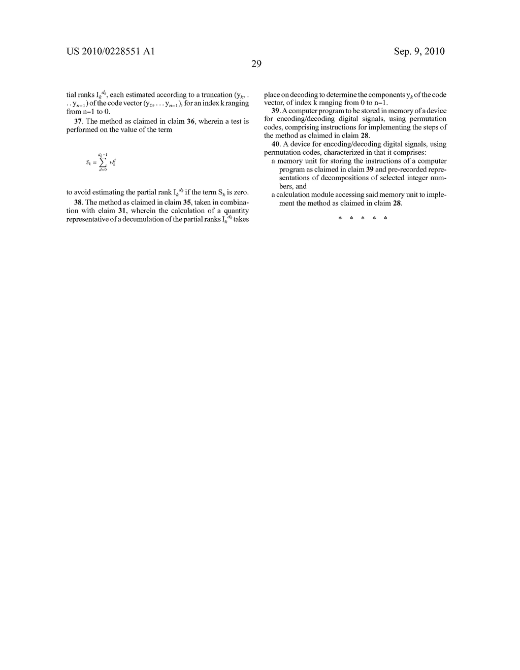 Encoding/Decoding of Digital Signals, Especially in Vector Quantization with Permutation Codes - diagram, schematic, and image 39