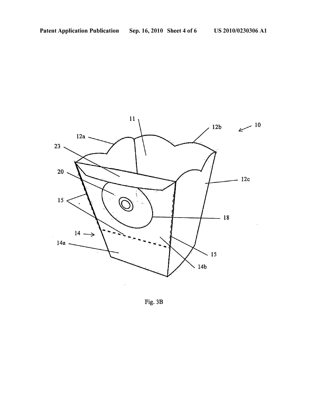 CONTAINER WITH A DETACHABLE POCKET FOR A PROMOTIONAL ITEM AND METHOD THEREOF - diagram, schematic, and image 05