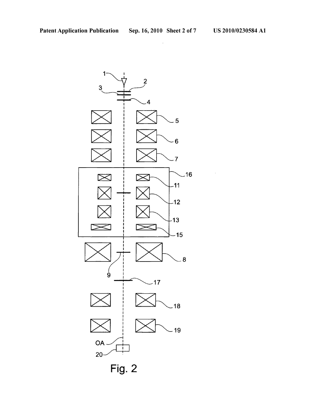 Method for setting an operating parameter of a particle beam device and a sample holder for performing the method - diagram, schematic, and image 03