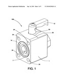 Ball valve with a flat mounting face diagram and image