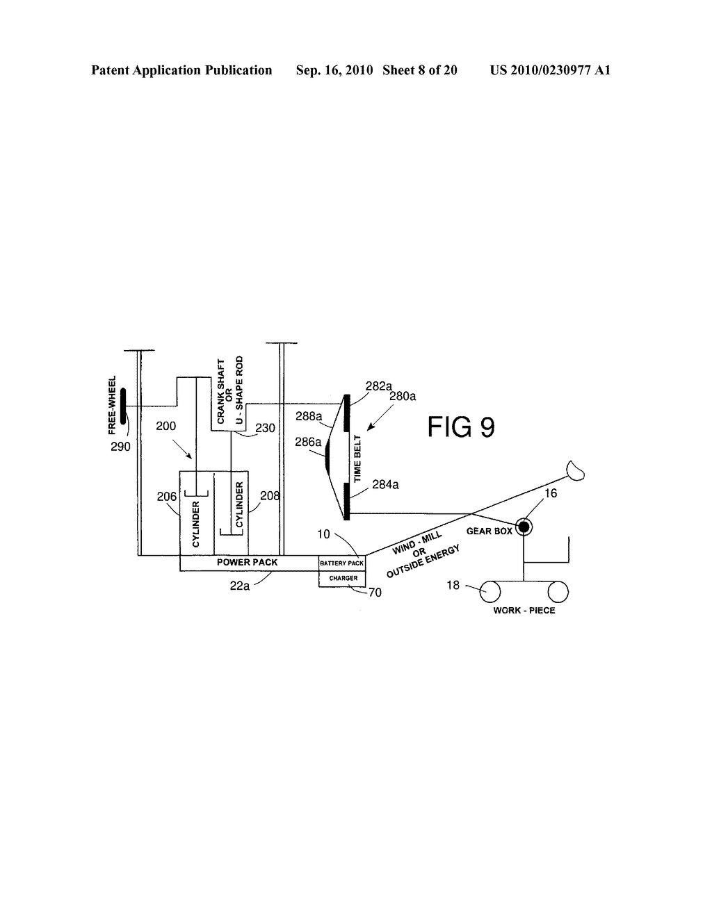 Energy conversion system employing high pressure air, steam or fuming gases - diagram, schematic, and image 09