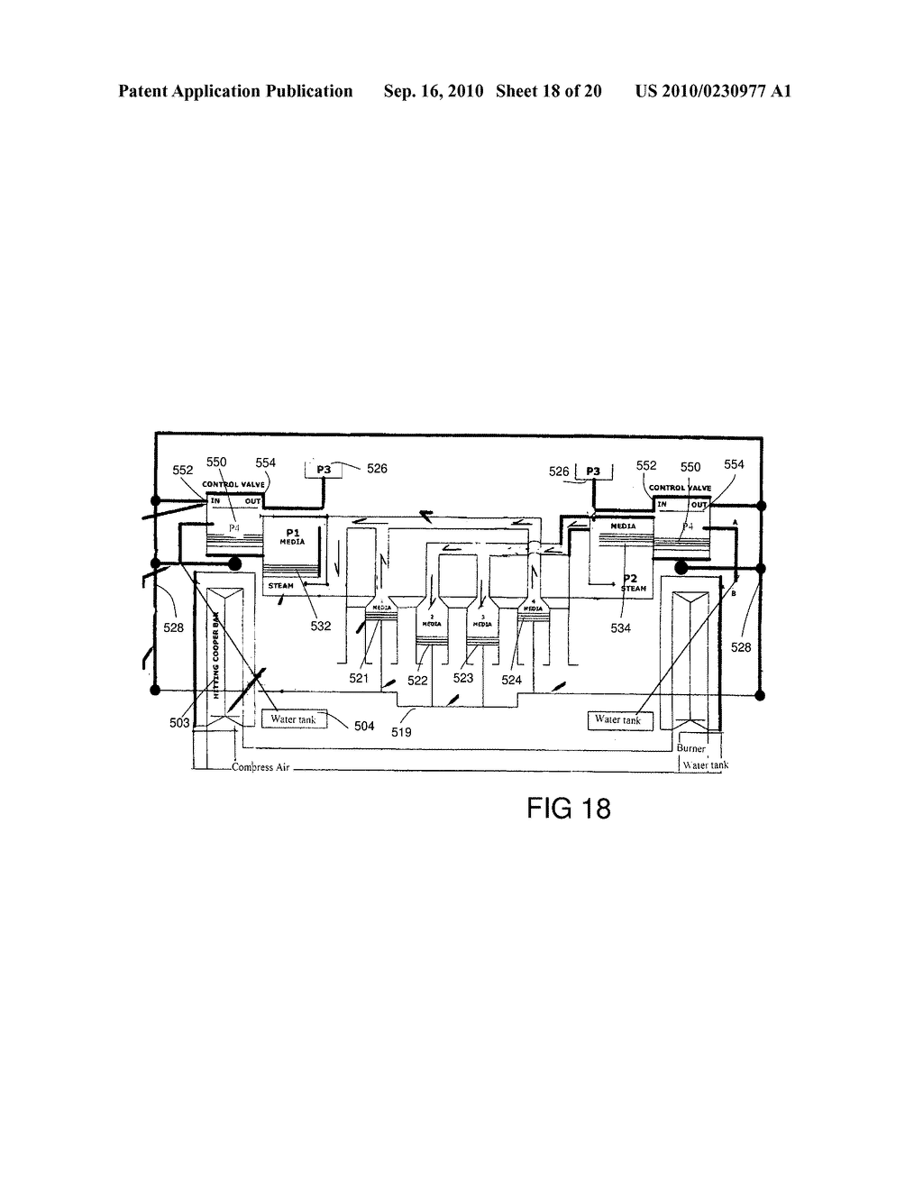 Energy conversion system employing high pressure air, steam or fuming gases - diagram, schematic, and image 19