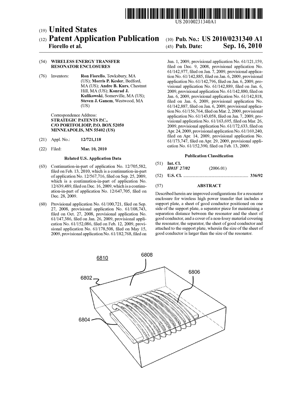 WIRELESS ENERGY TRANSFER RESONATOR ENCLOSURES - diagram, schematic, and image 01