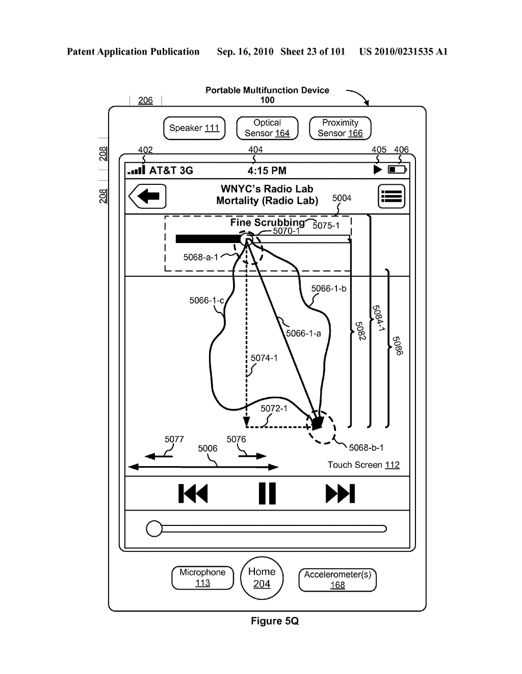 Device, Method, and Graphical User Interface for Moving a Current Position in Content at a Variable Scrubbing Rate - diagram, schematic, and image 24