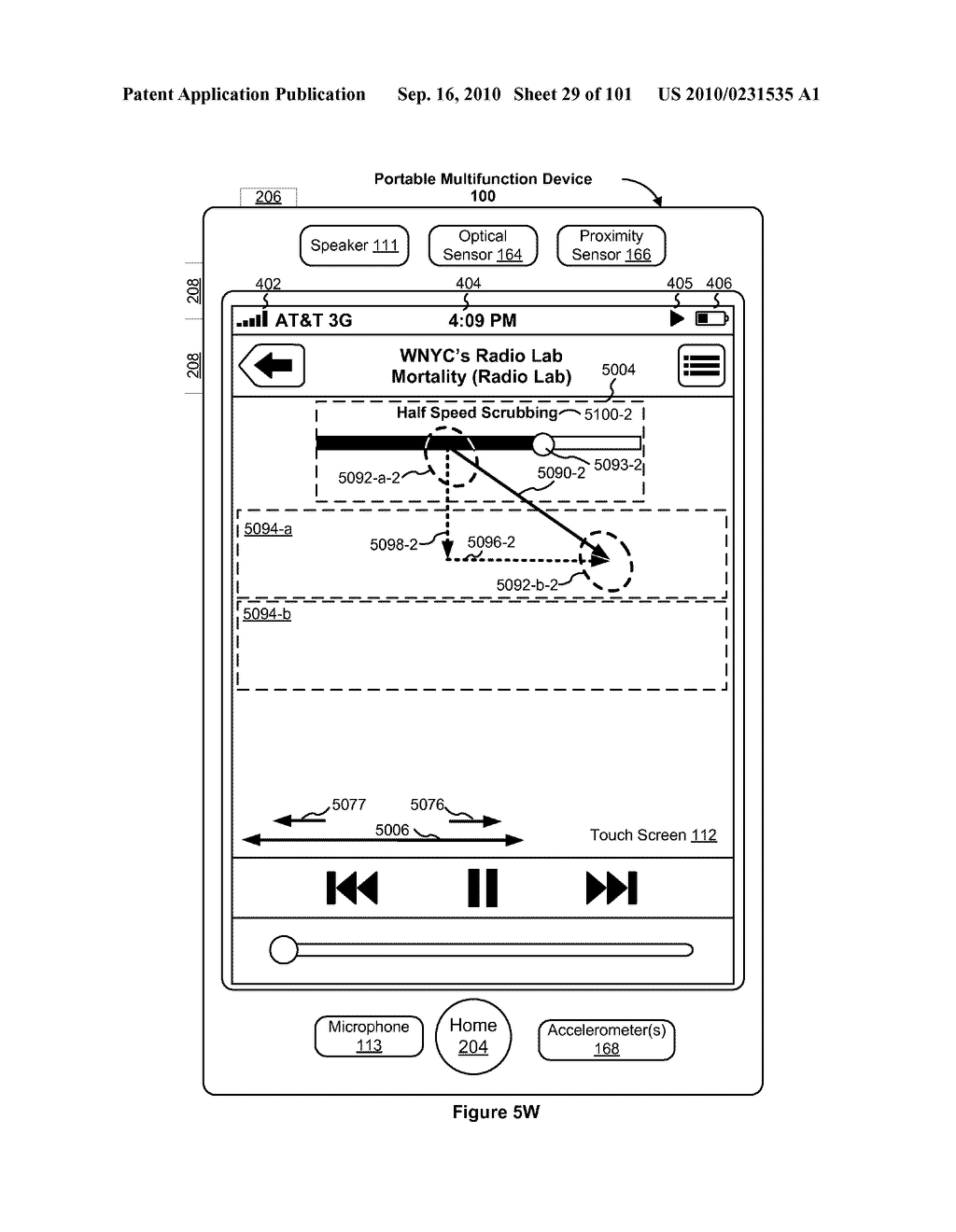 Device, Method, and Graphical User Interface for Moving a Current Position in Content at a Variable Scrubbing Rate - diagram, schematic, and image 30
