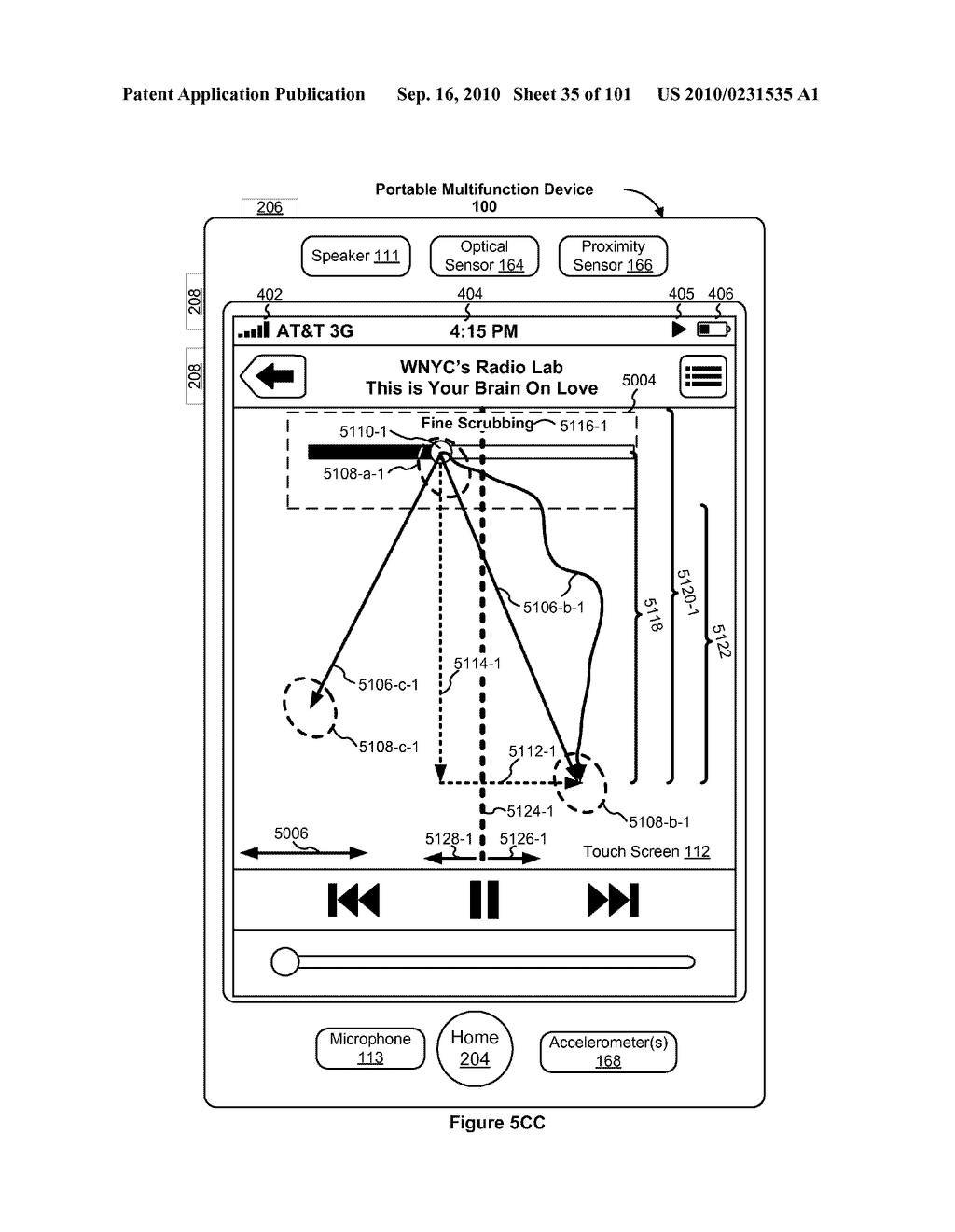 Device, Method, and Graphical User Interface for Moving a Current Position in Content at a Variable Scrubbing Rate - diagram, schematic, and image 36