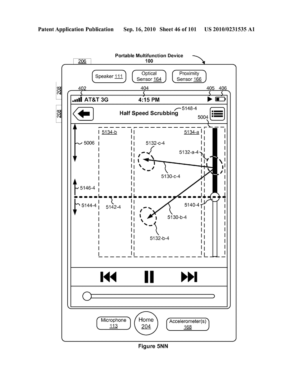 Device, Method, and Graphical User Interface for Moving a Current Position in Content at a Variable Scrubbing Rate - diagram, schematic, and image 47