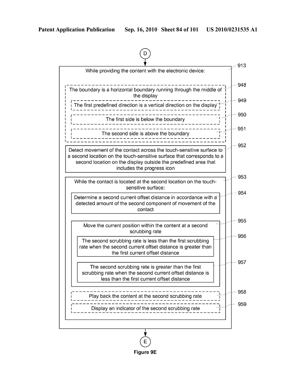 Device, Method, and Graphical User Interface for Moving a Current Position in Content at a Variable Scrubbing Rate - diagram, schematic, and image 85