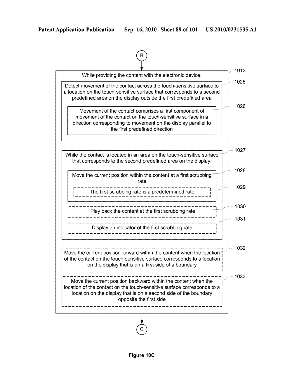 Device, Method, and Graphical User Interface for Moving a Current Position in Content at a Variable Scrubbing Rate - diagram, schematic, and image 90