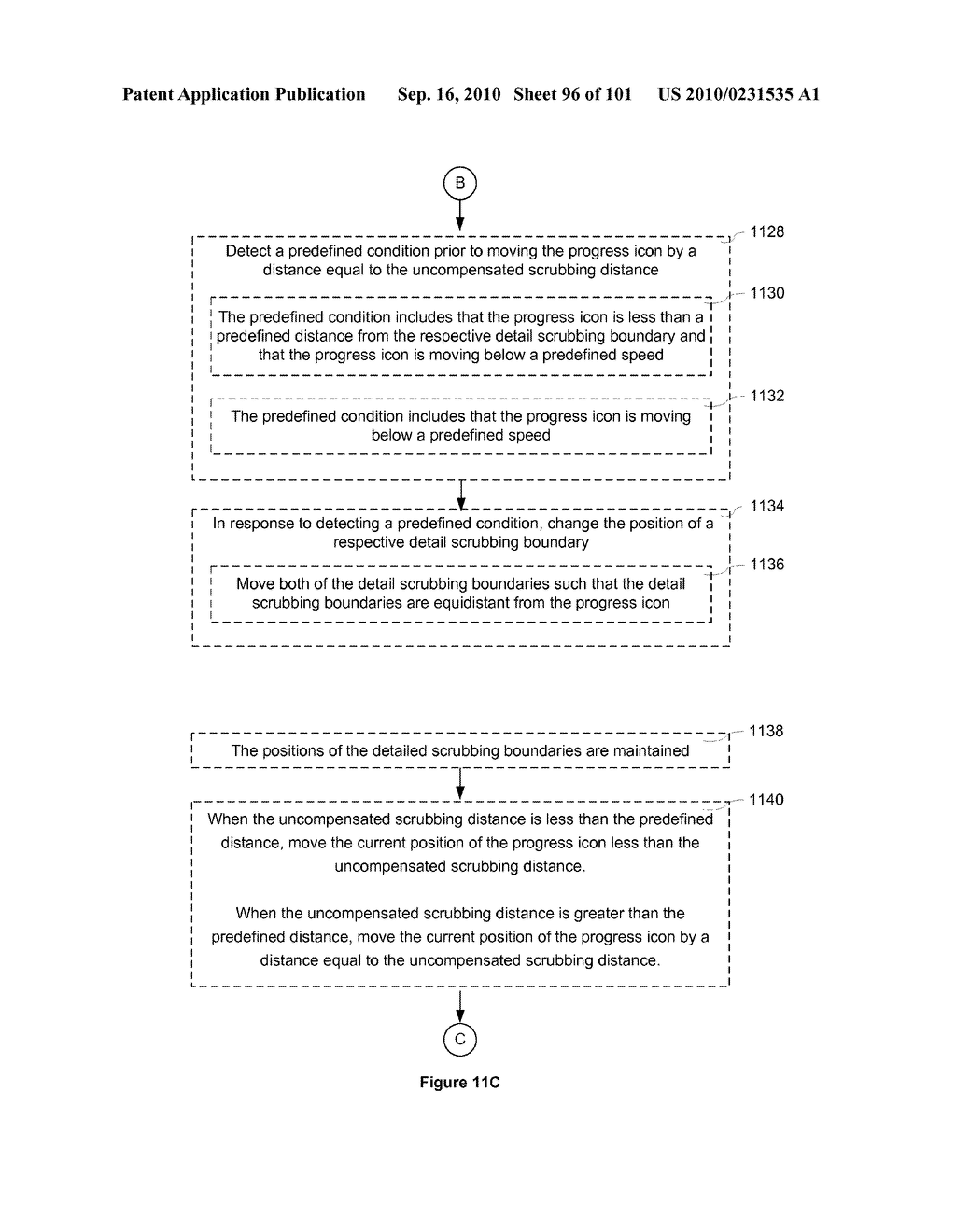 Device, Method, and Graphical User Interface for Moving a Current Position in Content at a Variable Scrubbing Rate - diagram, schematic, and image 97