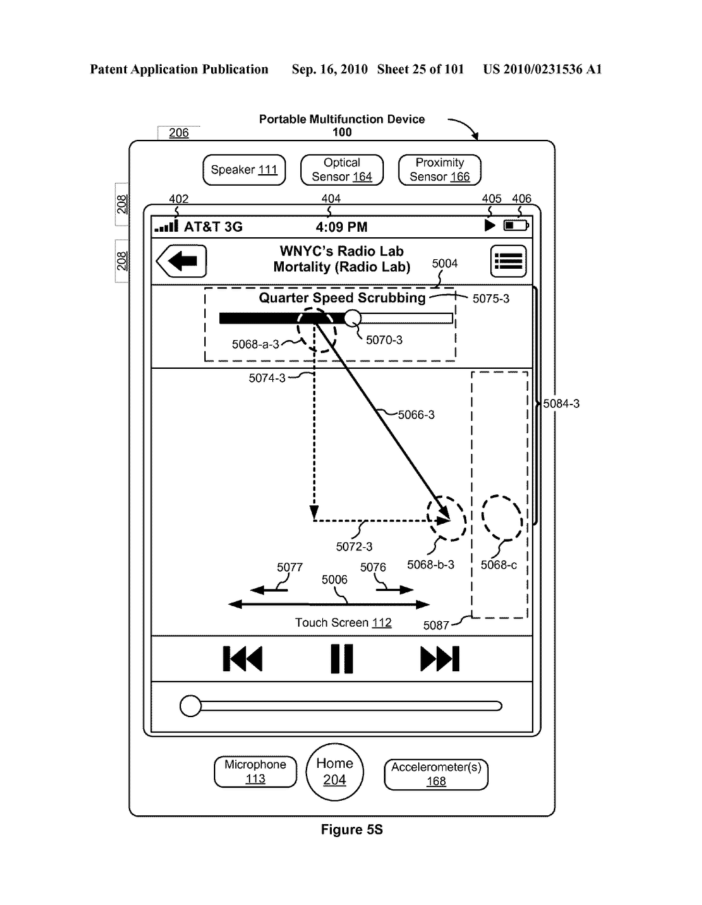 Device, Method, and Graphical User Interface for Moving a Current Position in Content at a Variable Scrubbing Rate - diagram, schematic, and image 26