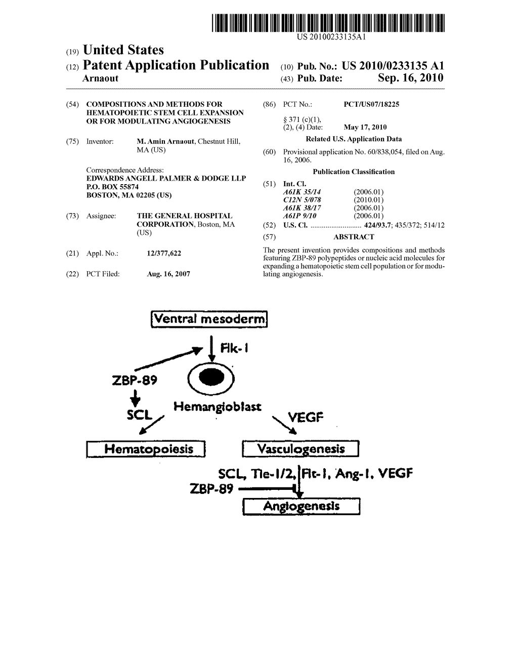 COMPOSITIONS AND METHODS FOR HEMATOPOIETIC STEM CELL EXPANSION OR FOR MODULATING ANGIOGENESIS - diagram, schematic, and image 01