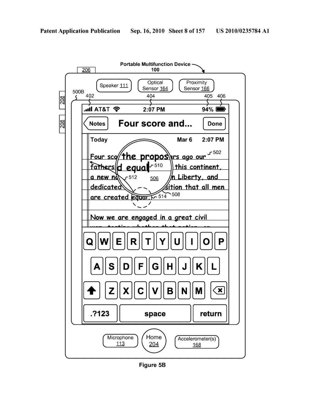 Methods and Graphical User Interfaces for Editing on a Multifunction Device with a Touch Screen Display - diagram, schematic, and image 09