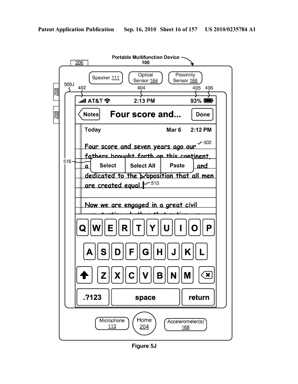 Methods and Graphical User Interfaces for Editing on a Multifunction Device with a Touch Screen Display - diagram, schematic, and image 17
