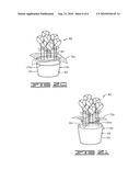 METHOD OF COVERING A POT WITH A FLORAL SLEEVE HAVING A SKIRT INSERT OR EXTENSION diagram and image