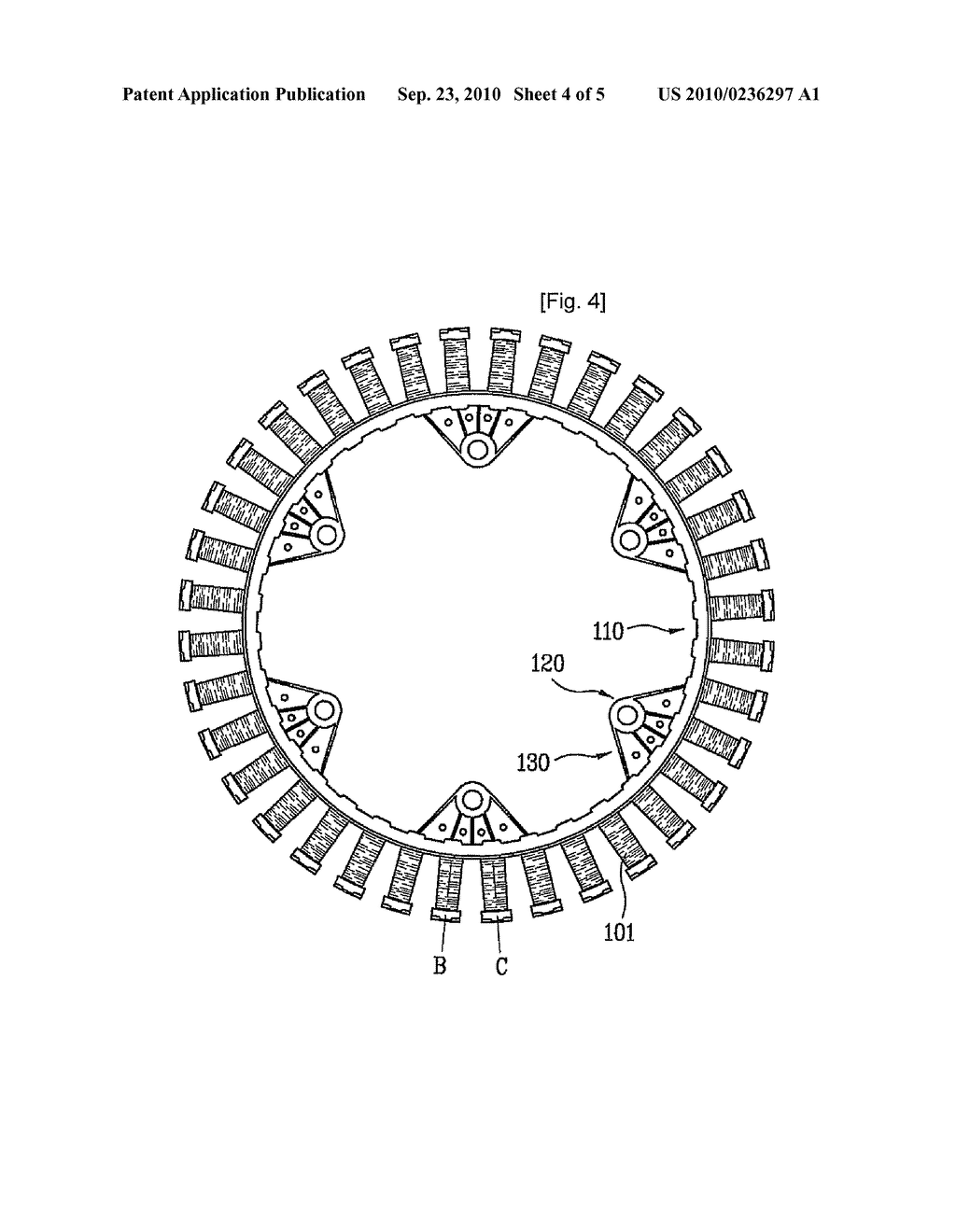 STATOR OF MOTOR AND WASHING MACHINE HAVING THE SAME - diagram, schematic, and image 05