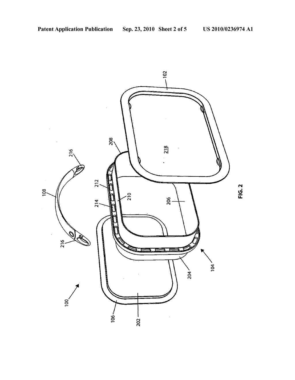 Lunch Box with Configurable Handle, Accessories, Containers, and Display Inserts - diagram, schematic, and image 03