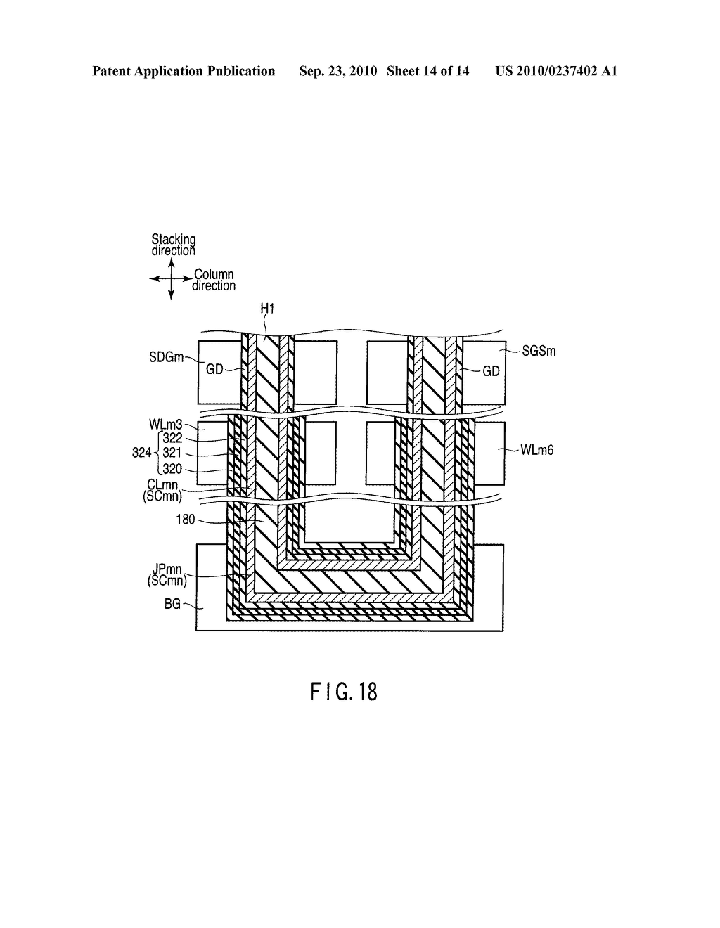 SEMICONDUCTOR MEMORY DEVICE HAVING THREE-DIMENSIONALLY ARRANGED MEMORY CELLS, AND MANUFACTURING METHOD THEREOF - diagram, schematic, and image 15