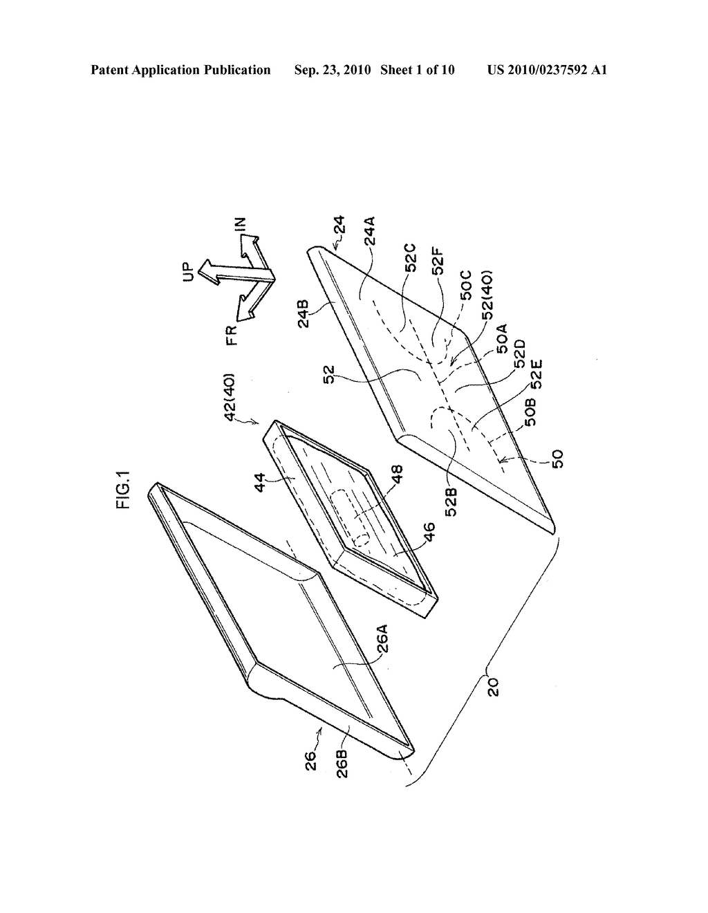 KNEE AIR BAG DEVICE FOR VEHICLE - diagram, schematic, and image 02