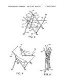 FOLDING FRAME FOR A FOLDING CHAIR WITH SEAT BACK AND SEAT COVER. diagram and image