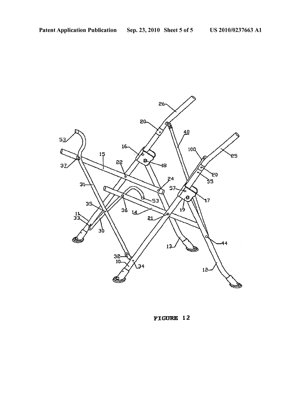 FOLDING FRAME FOR A FOLDING CHAIR WITH SEAT BACK AND SEAT COVER. - diagram, schematic, and image 06