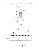 Flashing light string diagram and image