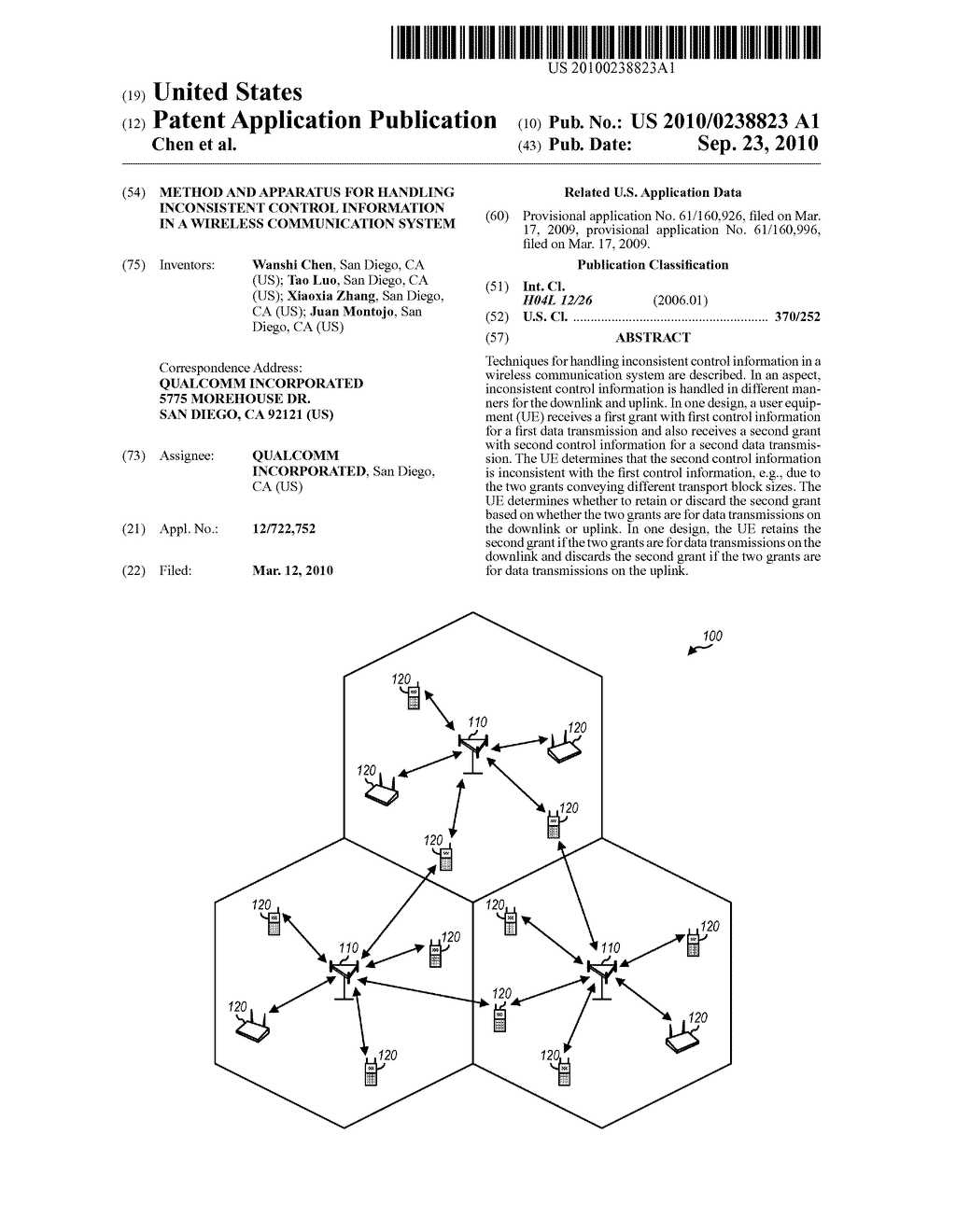 METHOD AND APPARATUS FOR HANDLING INCONSISTENT CONTROL INFORMATION IN A WIRELESS COMMUNICATION SYSTEM - diagram, schematic, and image 01