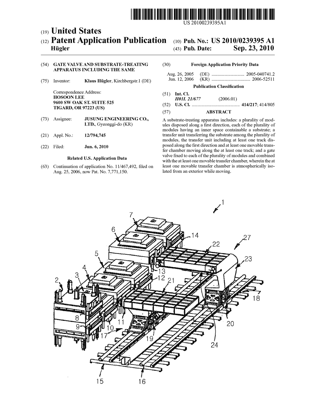 GATE VALVE AND SUBSTRATE-TREATING APPARATUS INCLUDING THE SAME - diagram, schematic, and image 01