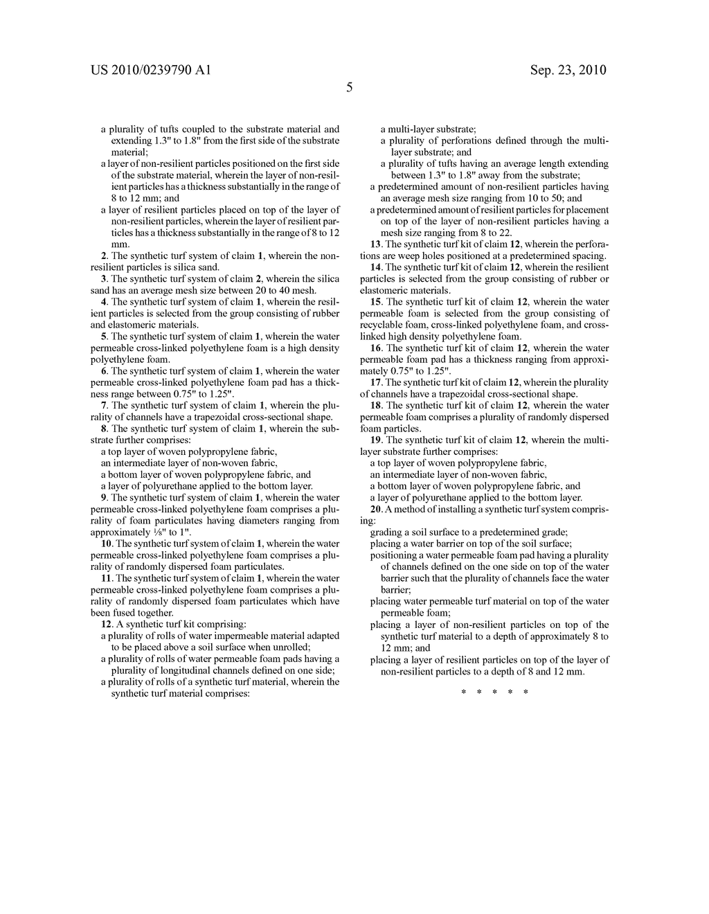 SYSTEM AND METHOD FOR AN IMPROVED ARTIFICIAL TURF - diagram, schematic, and image 10