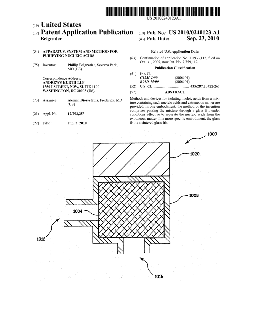 Apparatus, System and Method for Purifying Nucleic Acids - diagram, schematic, and image 01