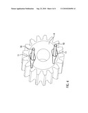 BACKLASH-FREE PLANETARY GEAR UNIT WITH SPLIT PLANET GEARS, WHICH ARE PRELOADED BY SPRING BARS ARRANGED PARALLEL TO THE PLANETARY AXIS OF ROTATION diagram and image