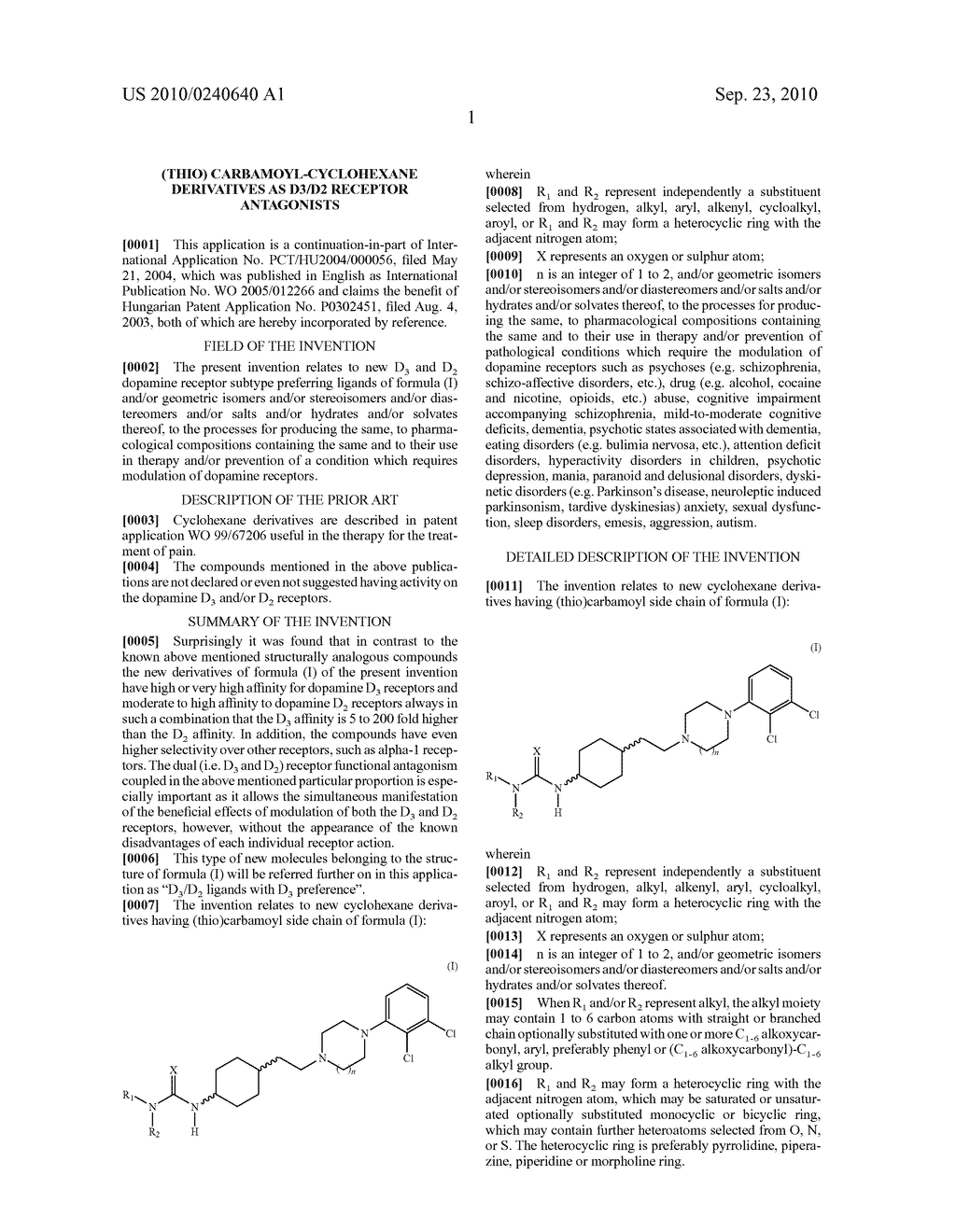 (THIO) Carbamoyl-Cyclohexane Derivatives as D3/D2 Receptor Antagonists - diagram, schematic, and image 02