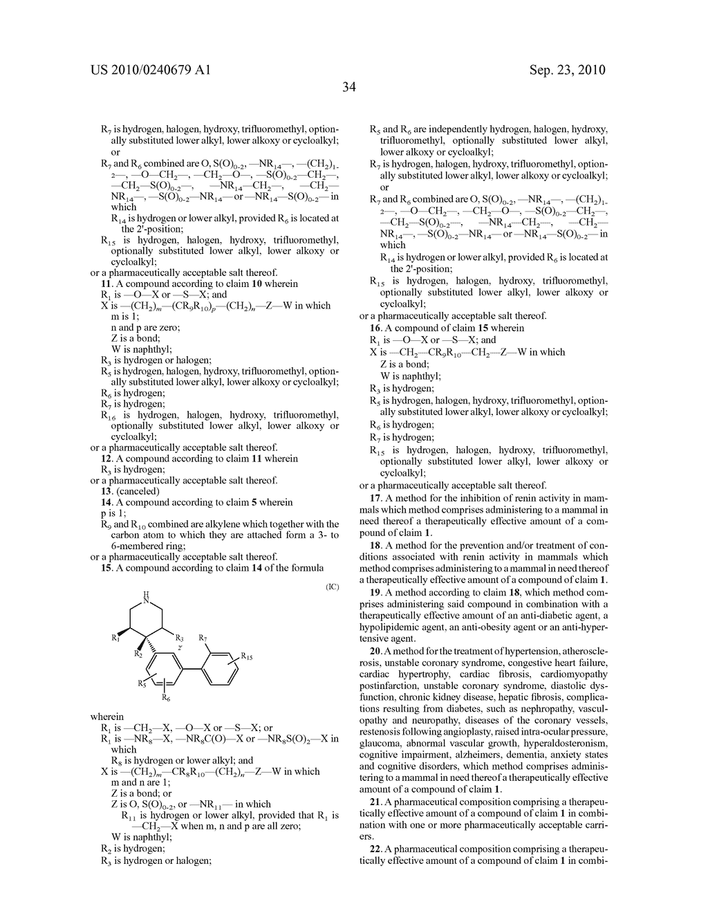 4-Phenylpiperidine Derivatives as Renin Inhibitors - diagram, schematic, and image 35