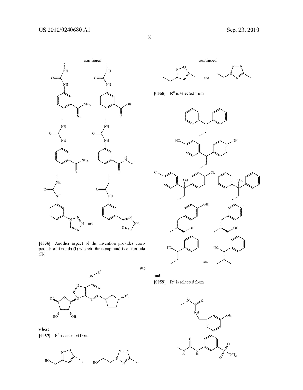 Purine derivatives as a2a agonists - diagram, schematic, and image 09