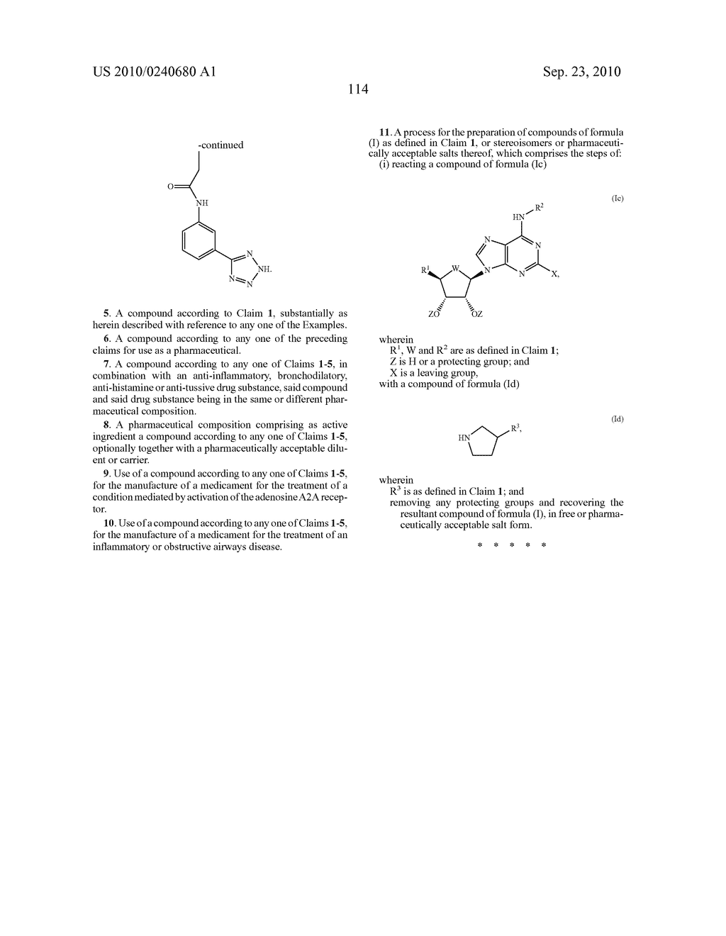 Purine derivatives as a2a agonists - diagram, schematic, and image 115