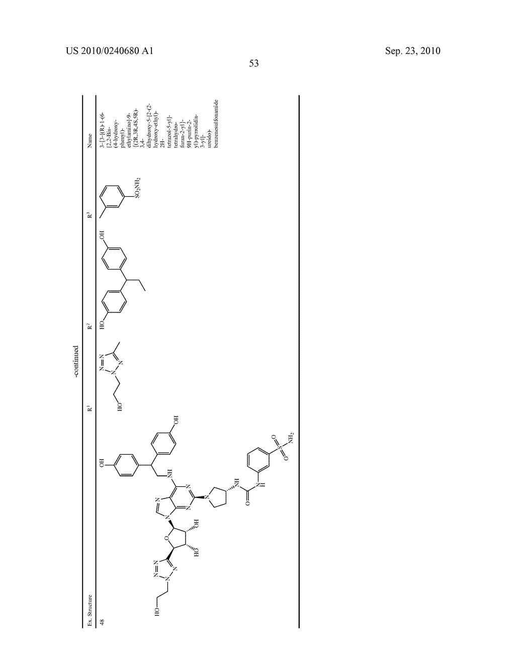 Purine derivatives as a2a agonists - diagram, schematic, and image 54