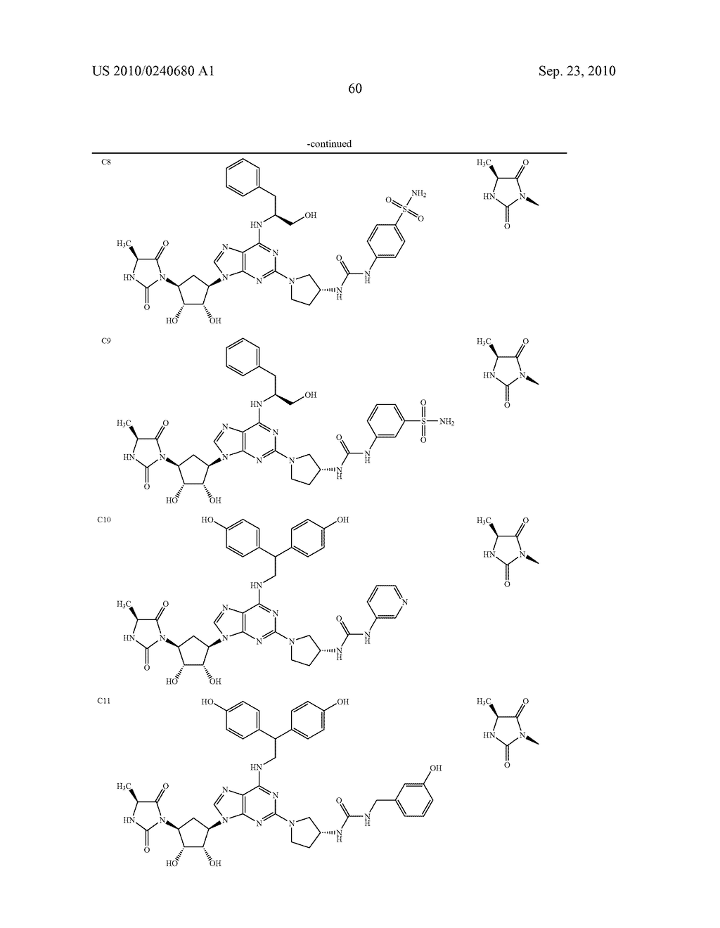 Purine derivatives as a2a agonists - diagram, schematic, and image 61