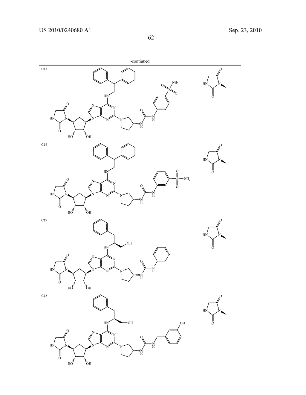 Purine derivatives as a2a agonists - diagram, schematic, and image 63