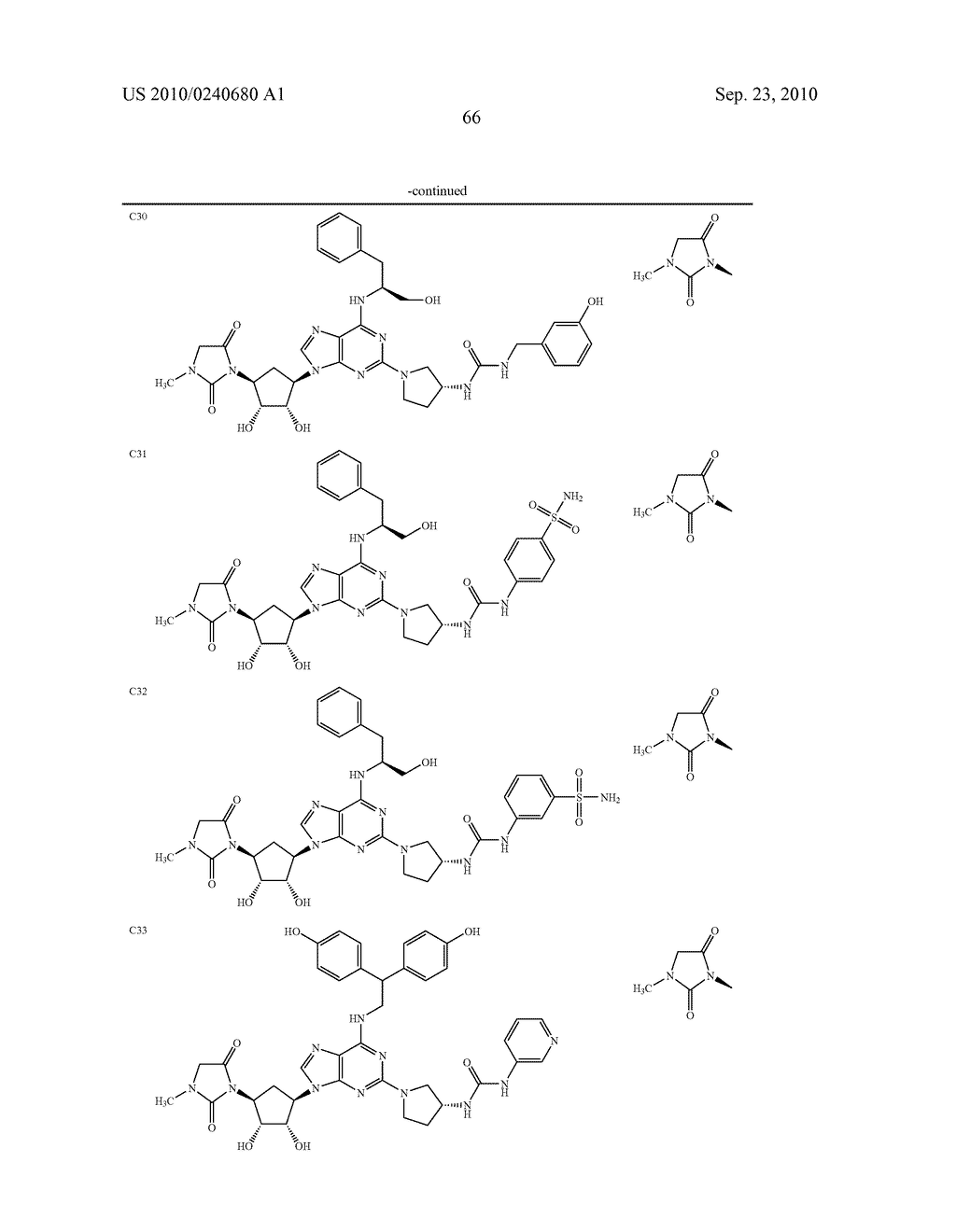 Purine derivatives as a2a agonists - diagram, schematic, and image 67