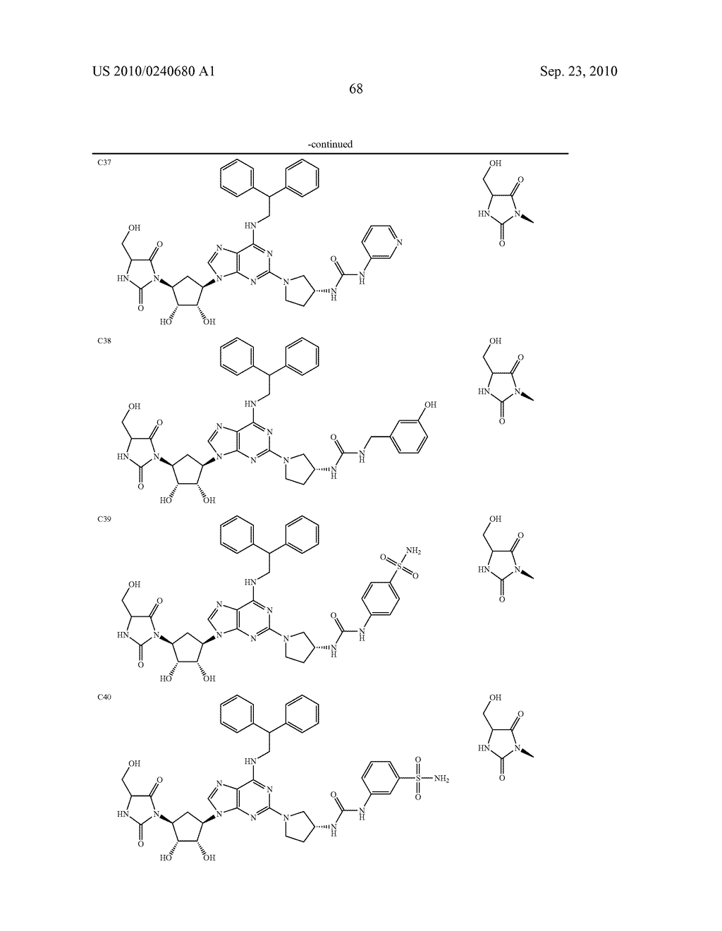 Purine derivatives as a2a agonists - diagram, schematic, and image 69