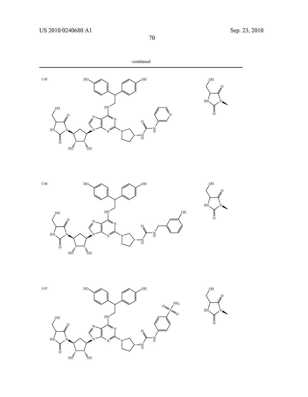 Purine derivatives as a2a agonists - diagram, schematic, and image 71