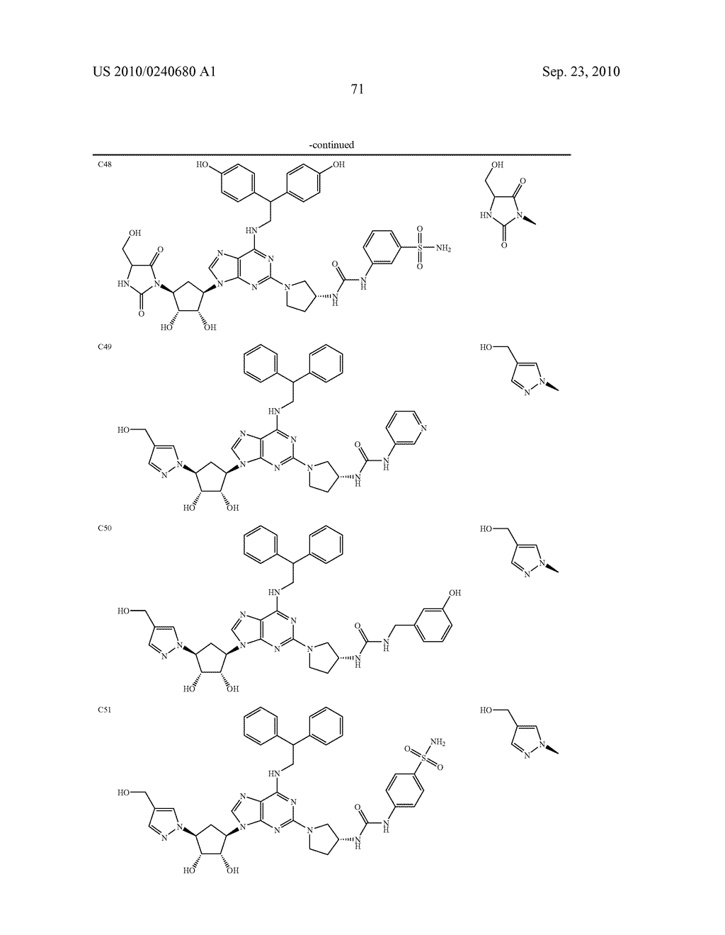 Purine derivatives as a2a agonists - diagram, schematic, and image 72