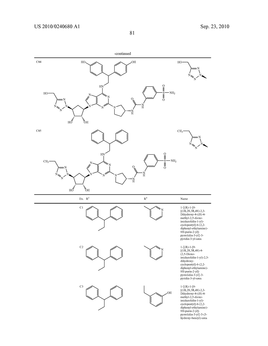 Purine derivatives as a2a agonists - diagram, schematic, and image 82