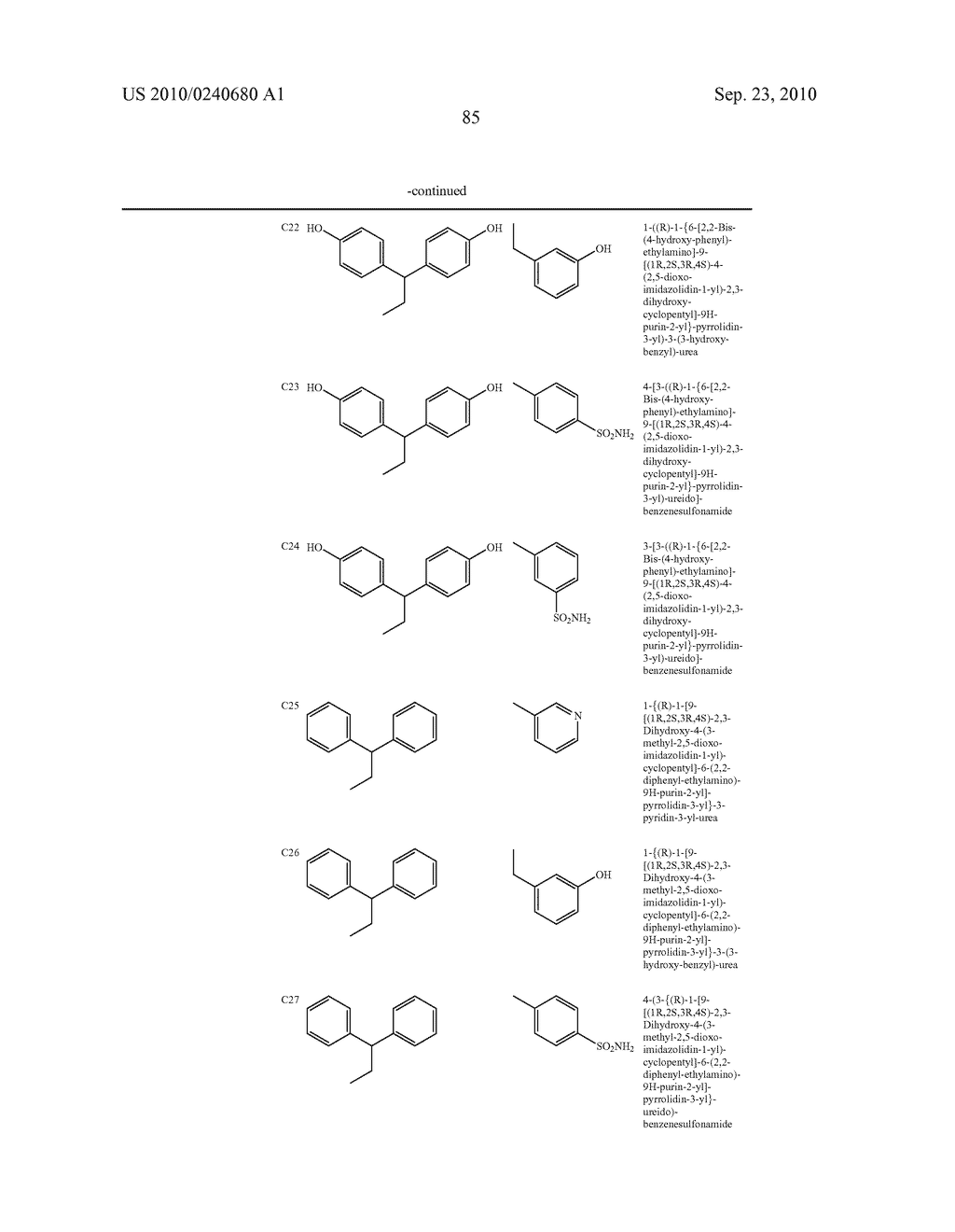 Purine derivatives as a2a agonists - diagram, schematic, and image 86