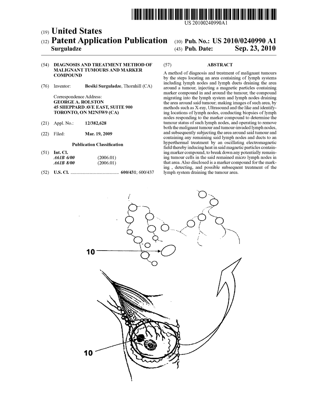 Diagnosis and treatment method of malignant tumours and marker compound - diagram, schematic, and image 01