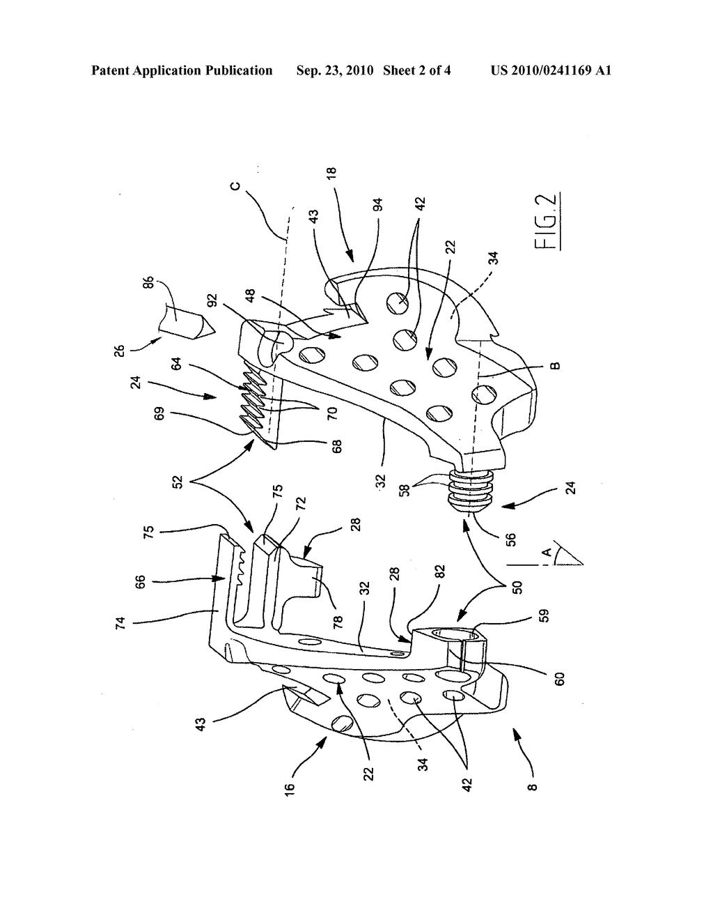 LINKING ELEMENT OF A VERTEBRAL OSTEOSYNTHESIS DEVICE AND VERTEBRAL OSTEOSYNTHESIS DEVICE COMPROMISING IT - diagram, schematic, and image 03